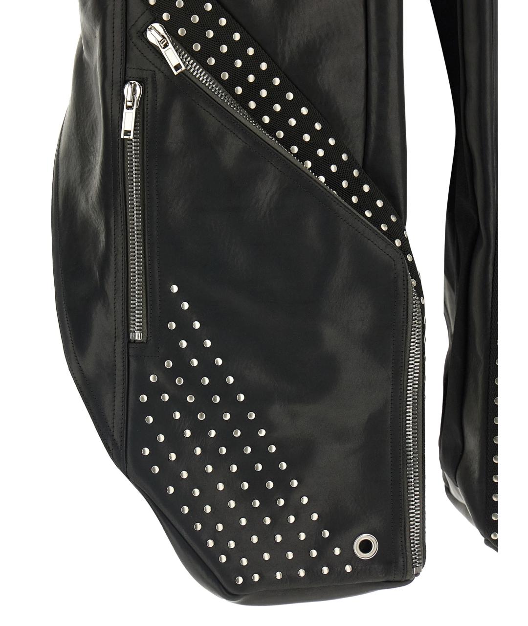 RICK OWENS Черный кожаный жилет, фото 4