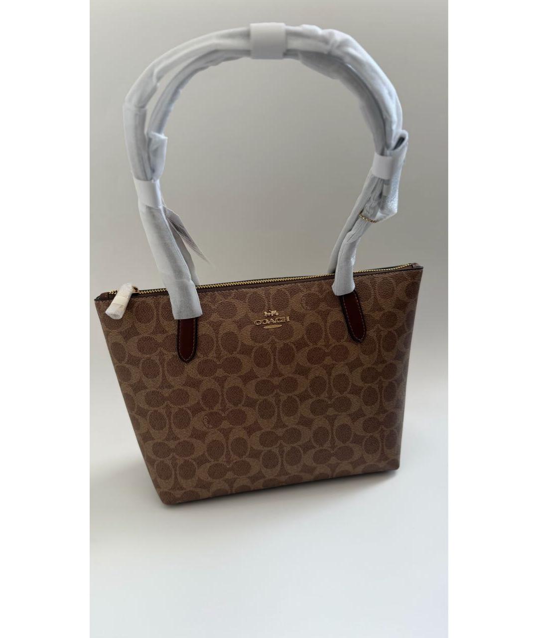 COACH Коричневая сумка тоут, фото 3