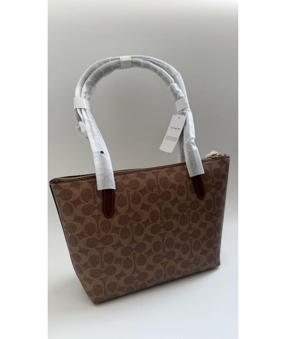 COACH Коричневая сумка тоут, фото 5