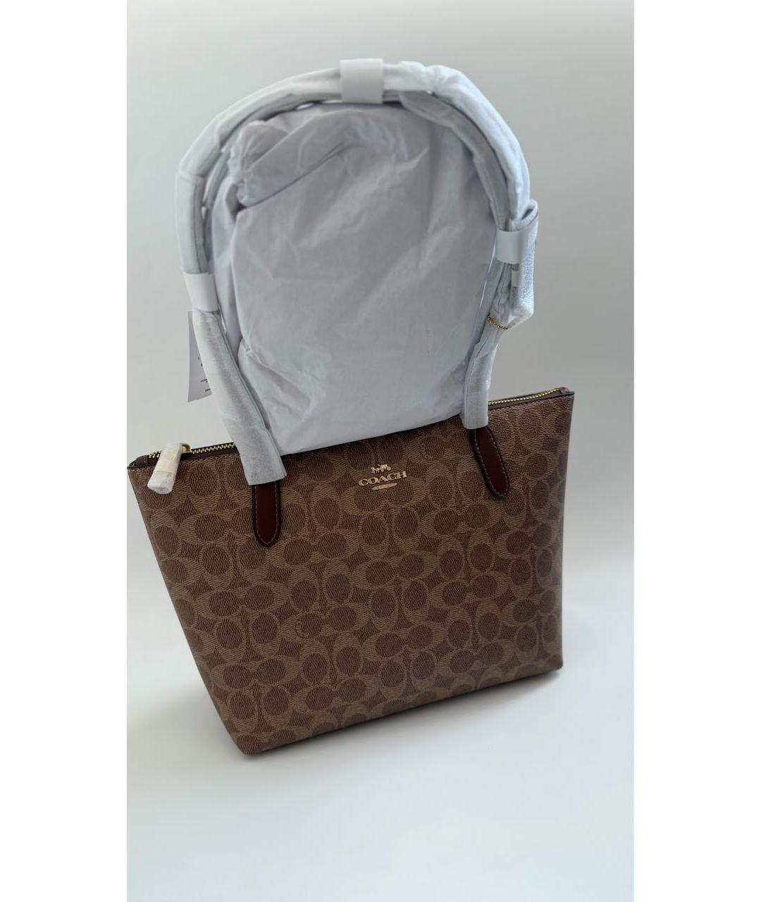 COACH Коричневая сумка тоут, фото 2