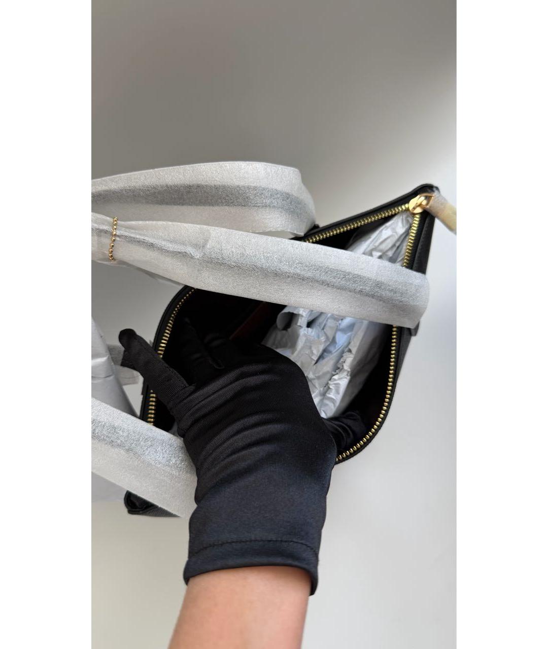 COACH Черная кожаная сумка тоут, фото 6