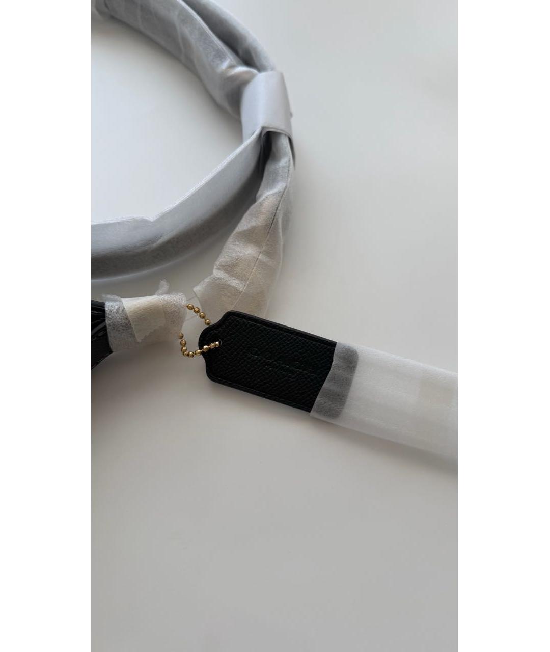 COACH Черная кожаная сумка через плечо, фото 5