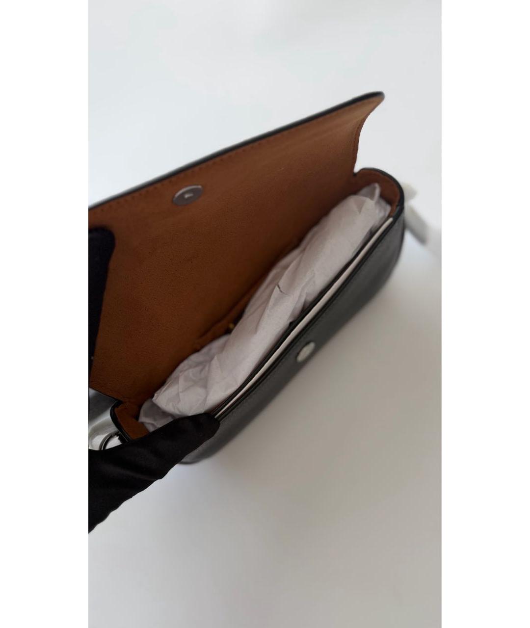 COACH Черная кожаная сумка через плечо, фото 6