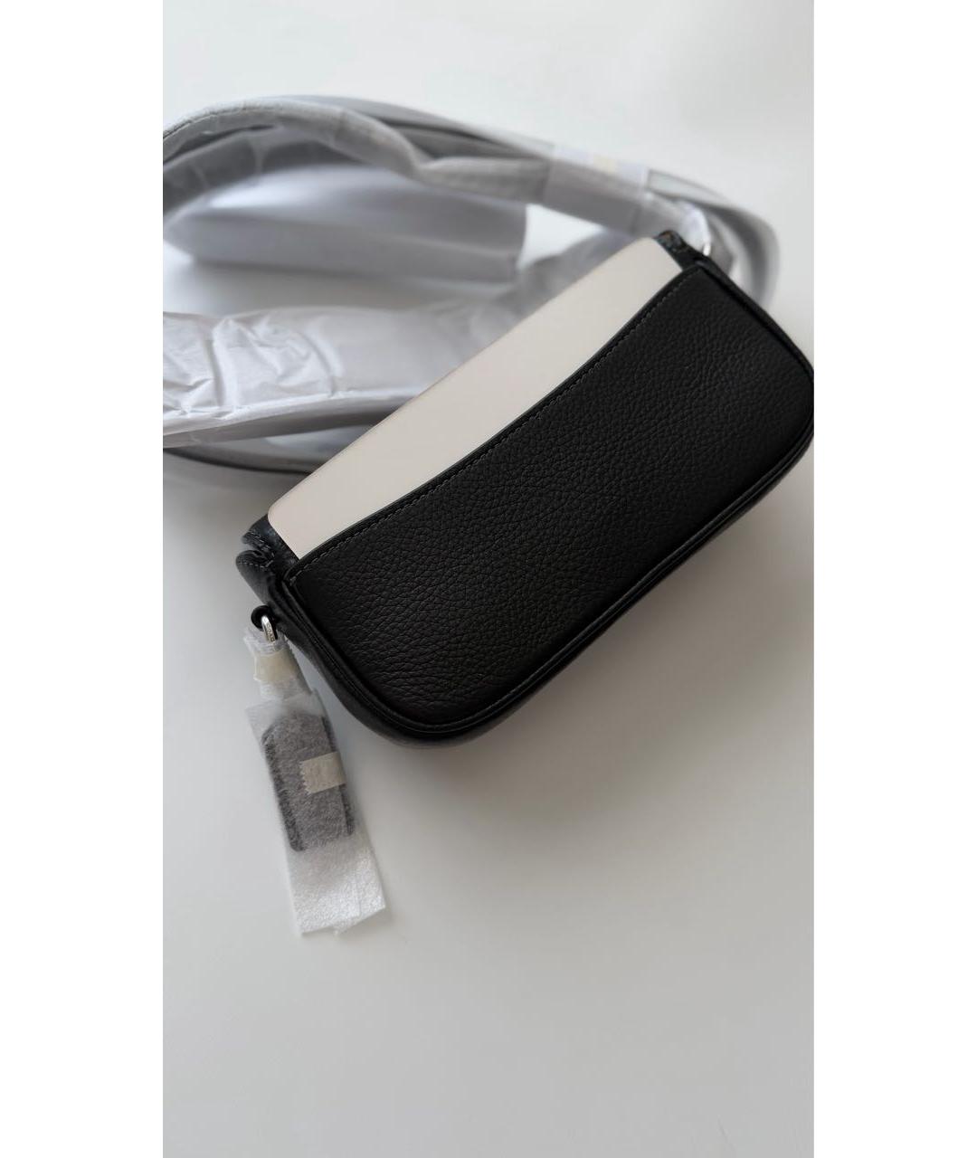 COACH Черная кожаная сумка через плечо, фото 3