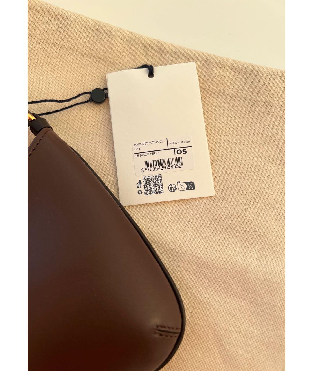 JACQUEMUS Коричневая кожаная сумка через плечо, фото 4