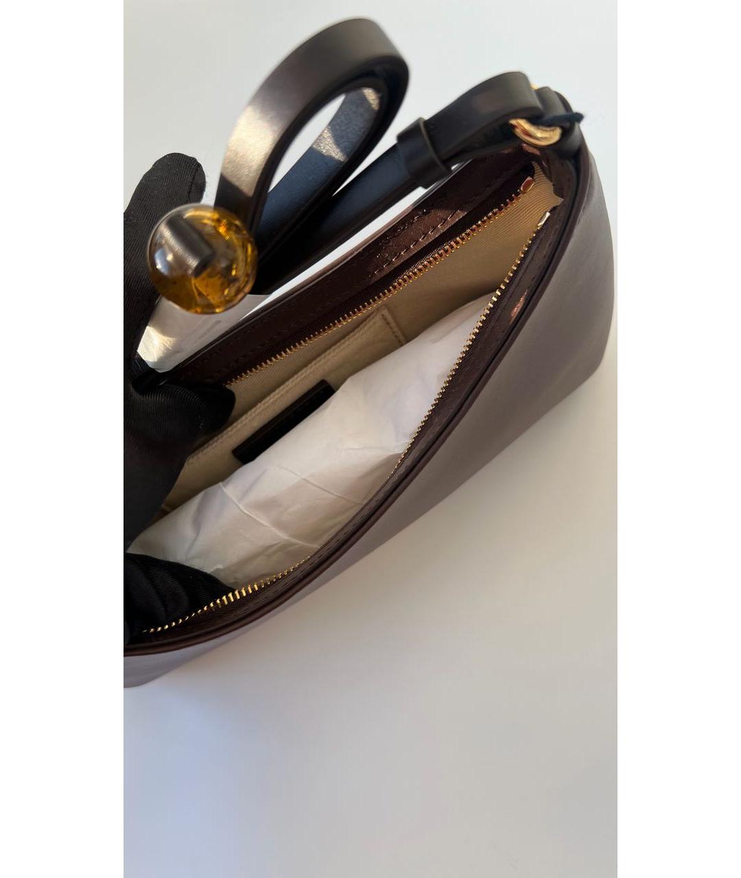 JACQUEMUS Коричневая кожаная сумка через плечо, фото 7