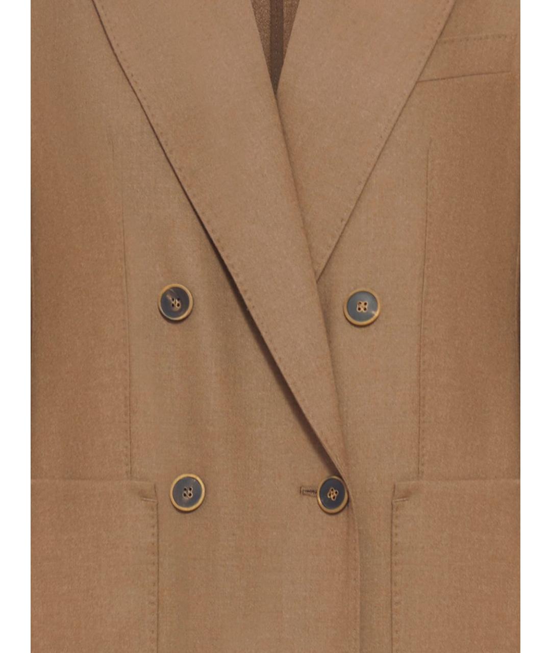 MAX MARA Коричневый кашемировый жакет/пиджак, фото 2