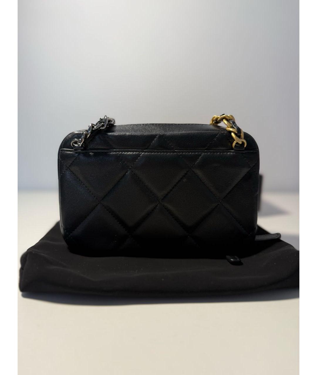 CHANEL Черная кожаная сумка через плечо, фото 3