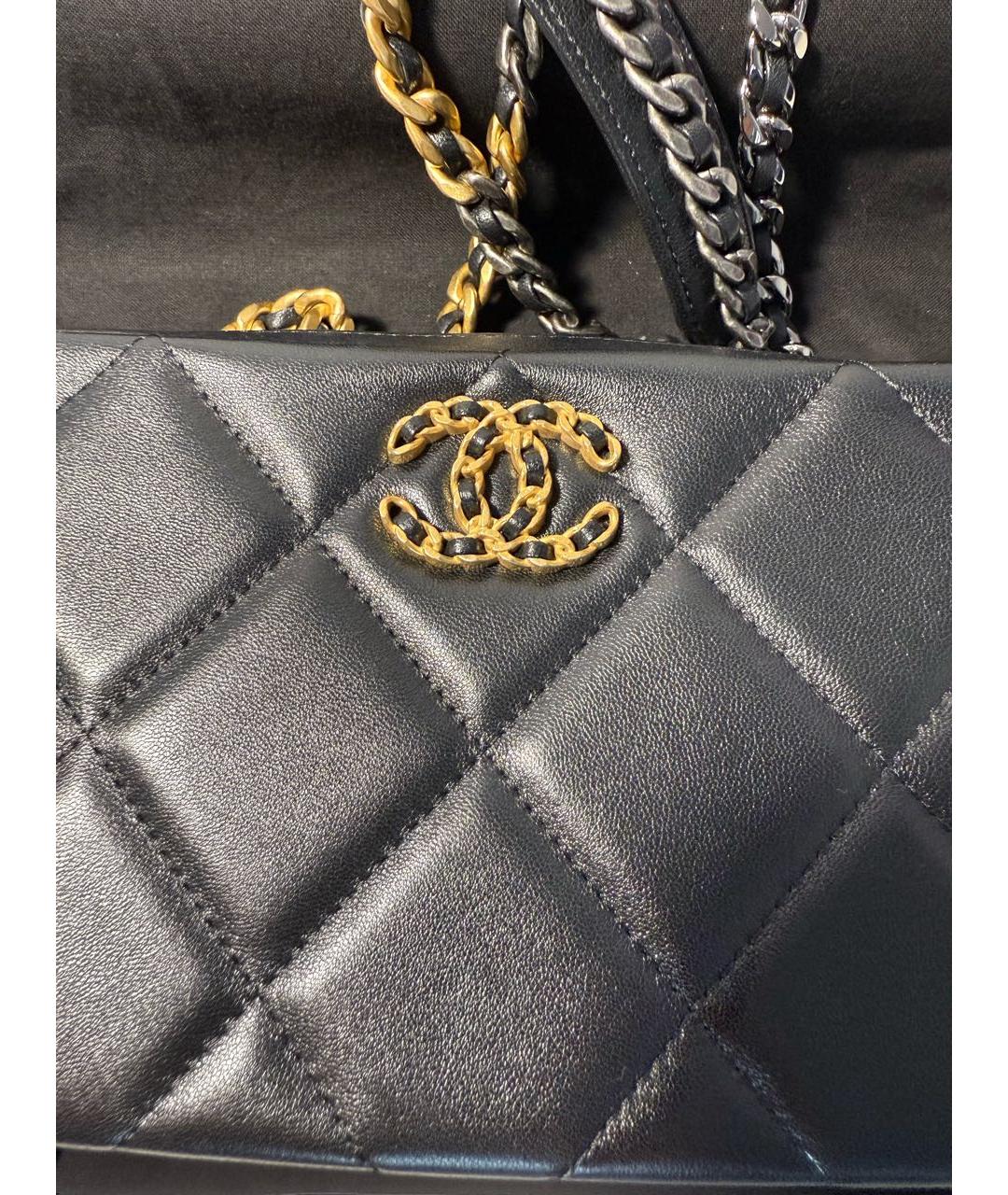 CHANEL Черная кожаная сумка через плечо, фото 8