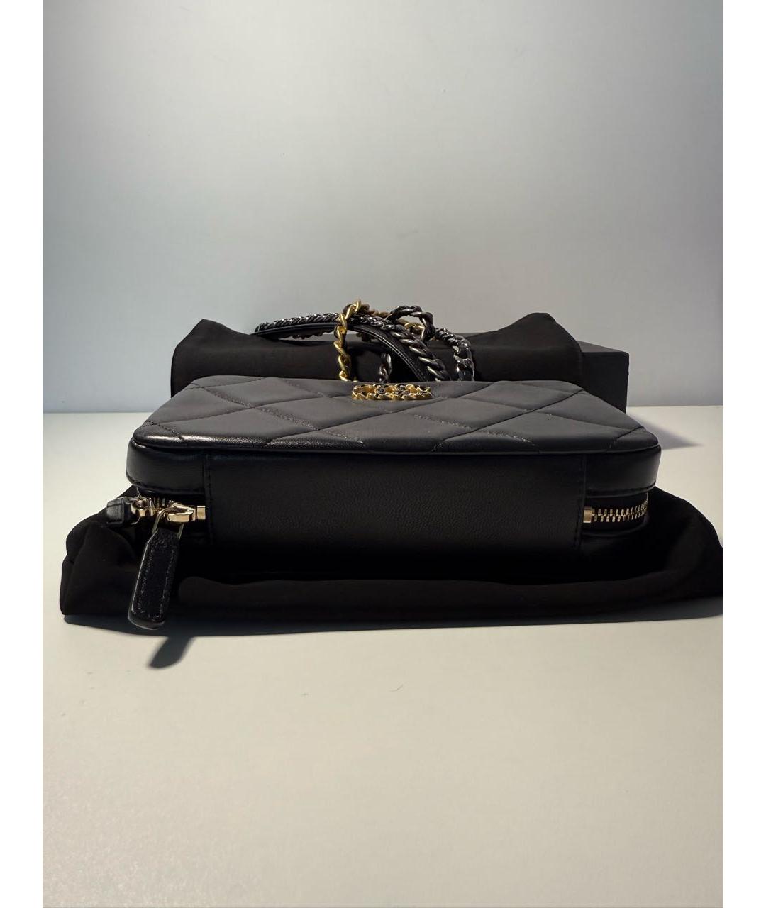 CHANEL Черная кожаная сумка через плечо, фото 7