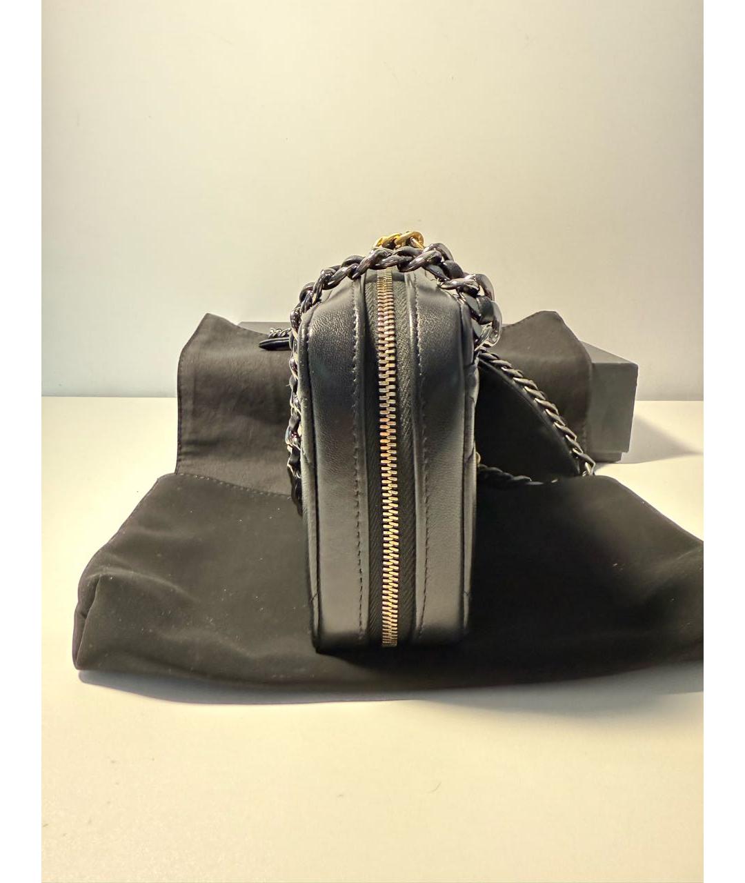 CHANEL Черная кожаная сумка через плечо, фото 6