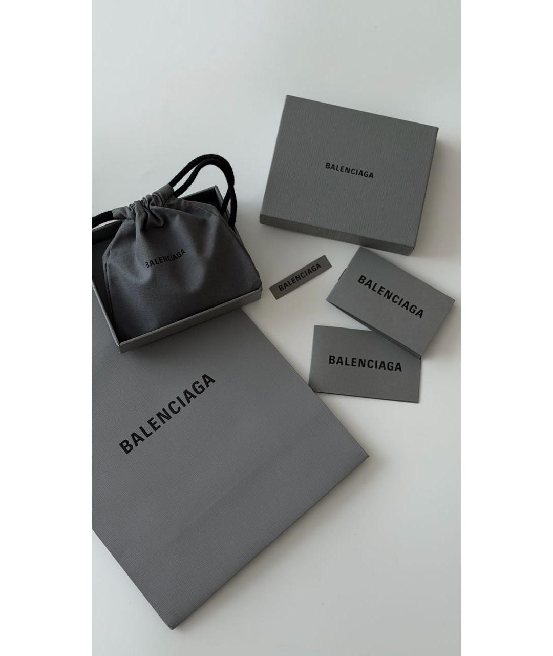 BALENCIAGA Черный кожаный кардхолдер, фото 4