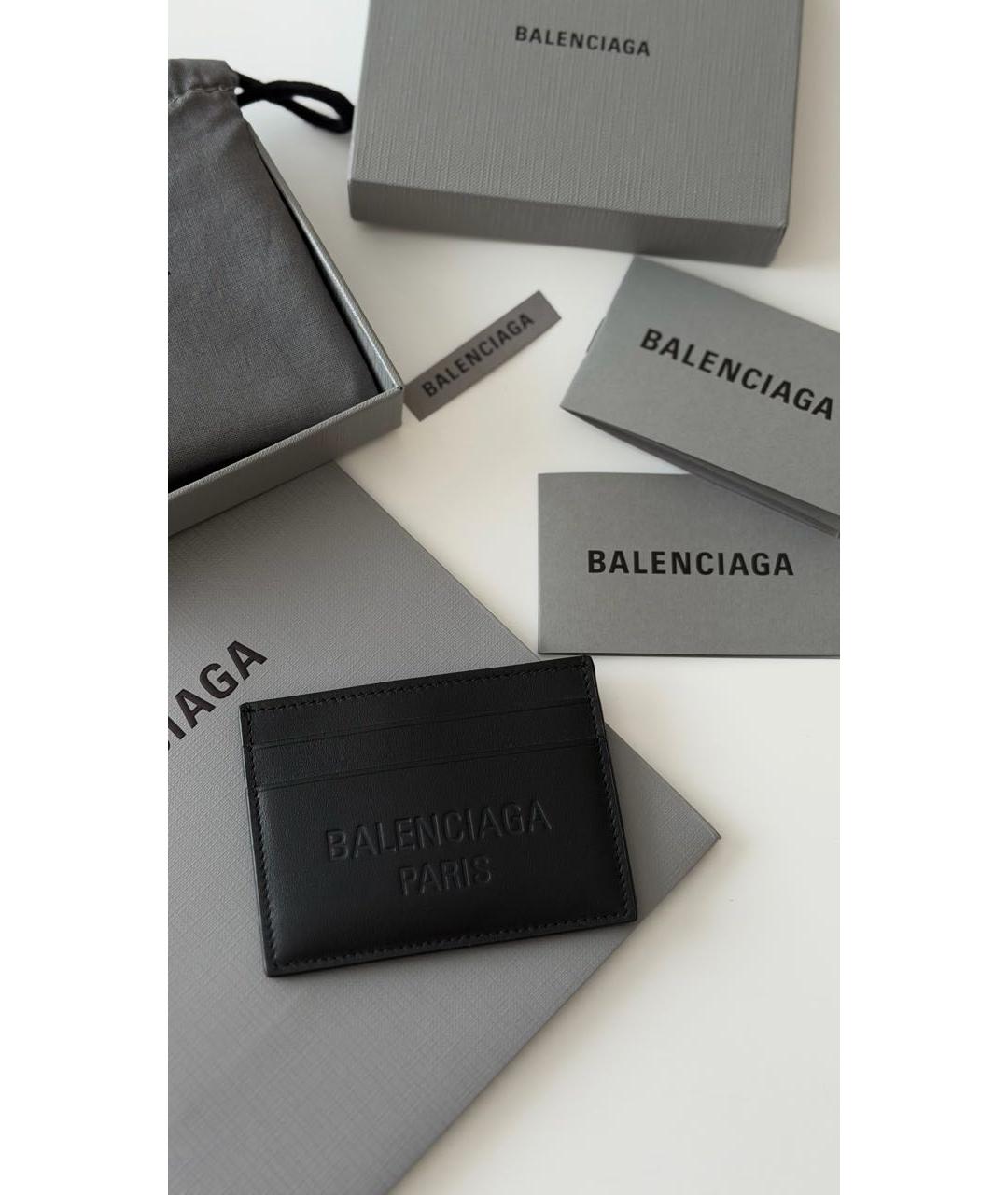 BALENCIAGA Черный кожаный кардхолдер, фото 5