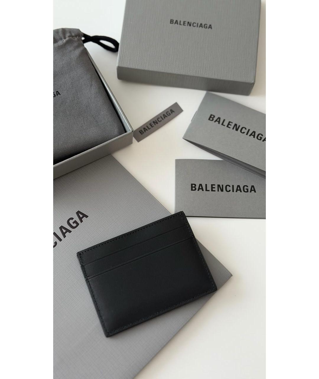 BALENCIAGA Черный кожаный кардхолдер, фото 6