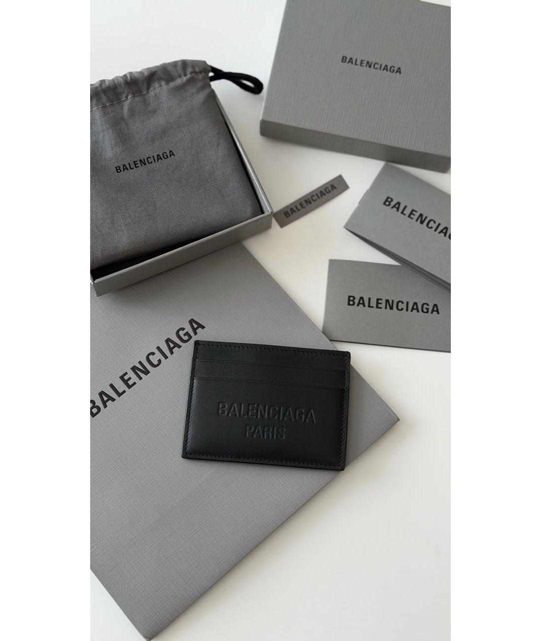 BALENCIAGA Черный кожаный кардхолдер, фото 9