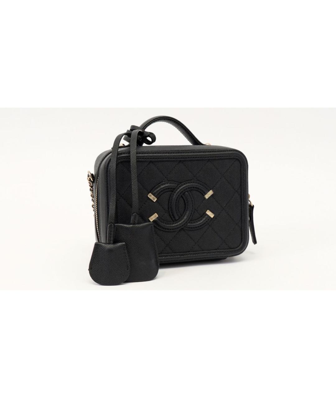 CHANEL Черная кожаная сумка через плечо, фото 9