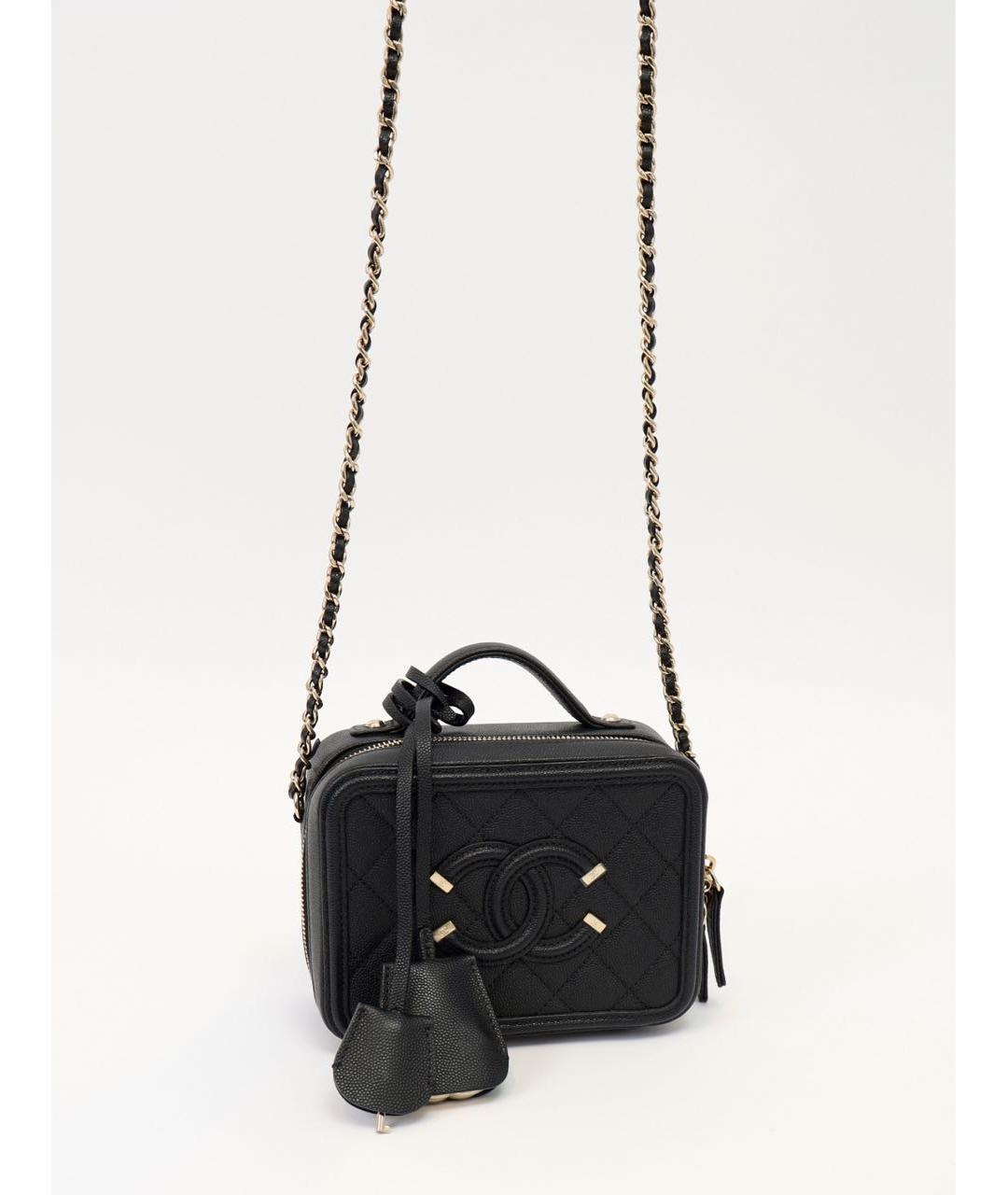 CHANEL Черная кожаная сумка через плечо, фото 5