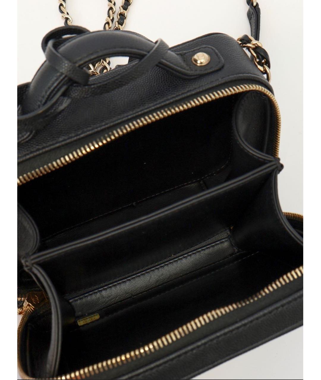 CHANEL Черная кожаная сумка через плечо, фото 4