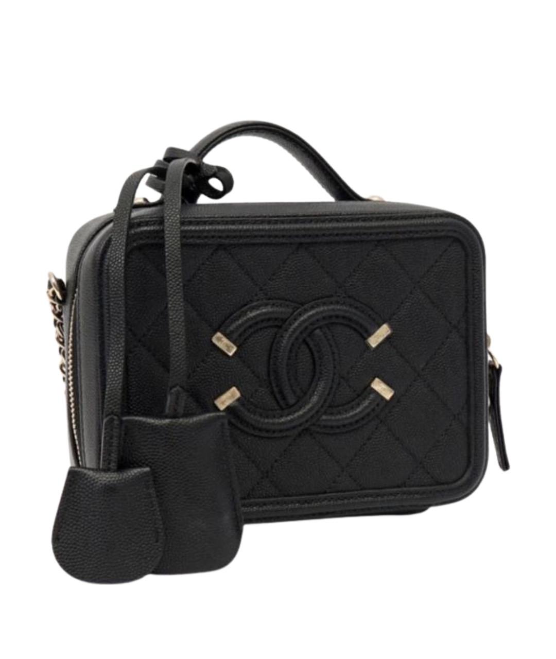 CHANEL Черная кожаная сумка через плечо, фото 1