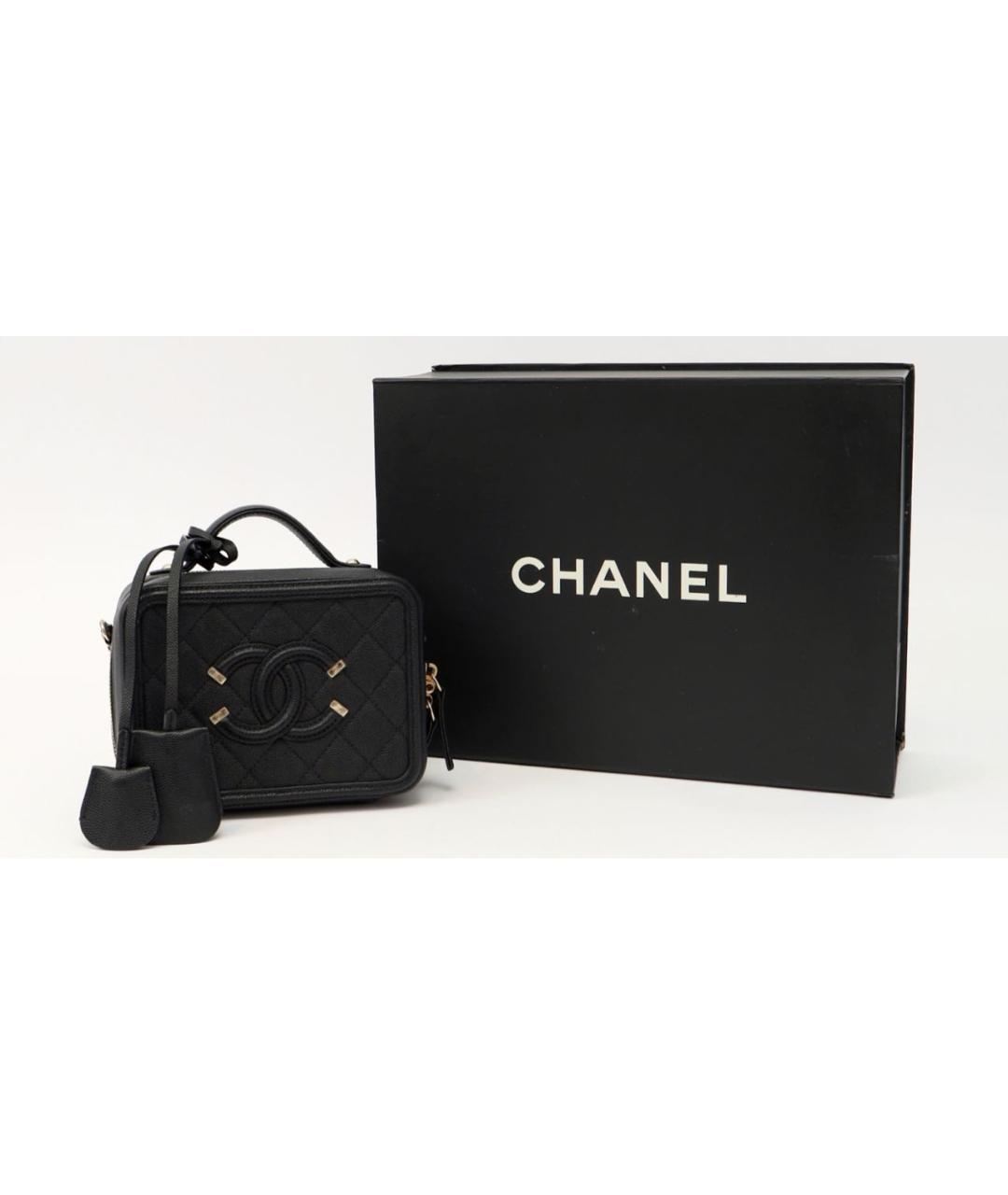 CHANEL Черная кожаная сумка через плечо, фото 6