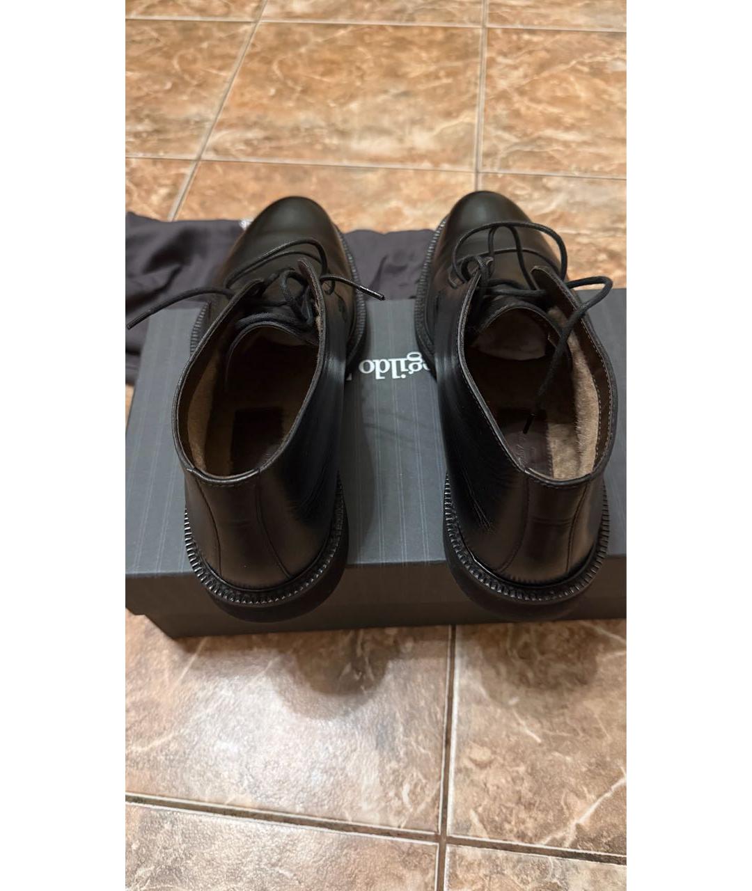 ERMENEGILDO ZEGNA XXX Черные кожаные высокие ботинки, фото 4