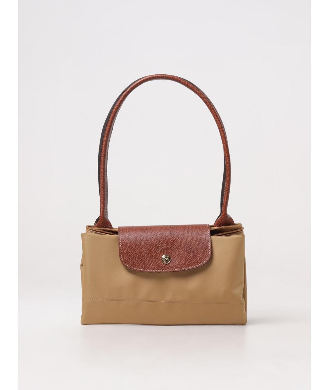 LONGCHAMP Бежевая тканевая сумка тоут, фото 4