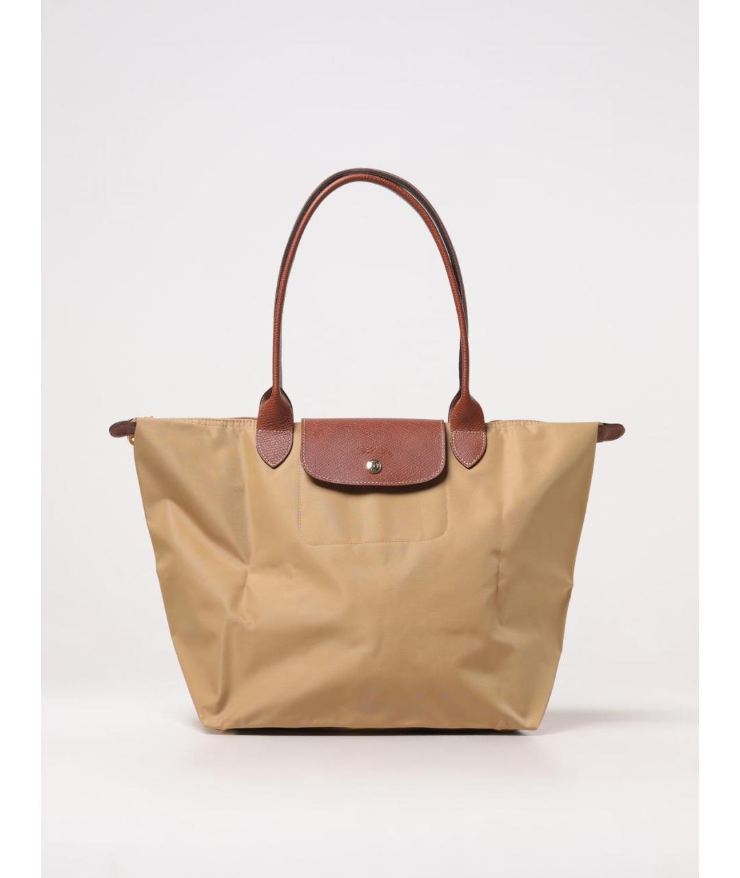 LONGCHAMP Бежевая тканевая сумка тоут, фото 5