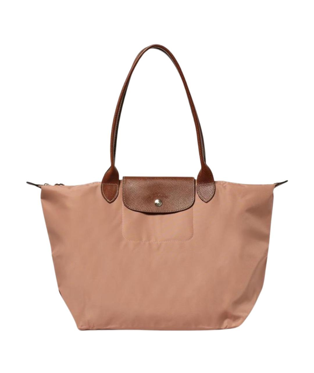 LONGCHAMP Розовая тканевая сумка тоут, фото 1