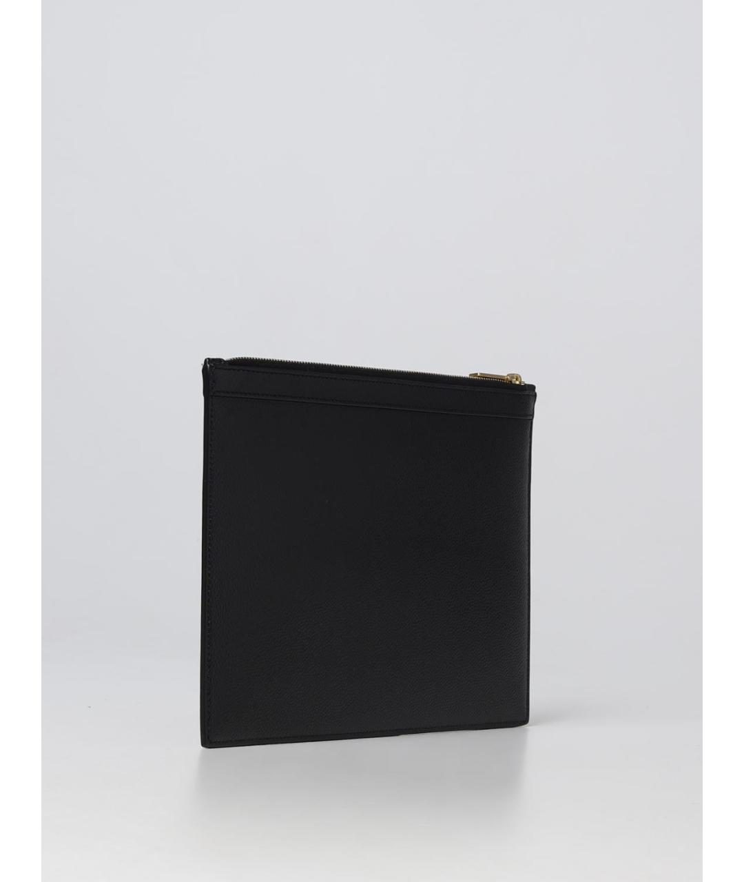 THOM BROWNE Черная кожаная папка для документов, фото 3