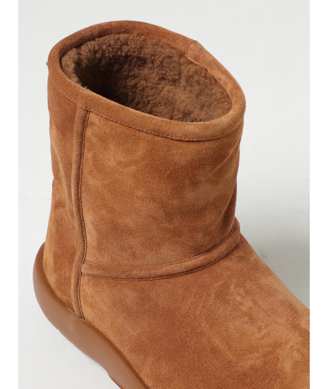 BOTTEGA VENETA Бежевые замшевые полусапоги, фото 4