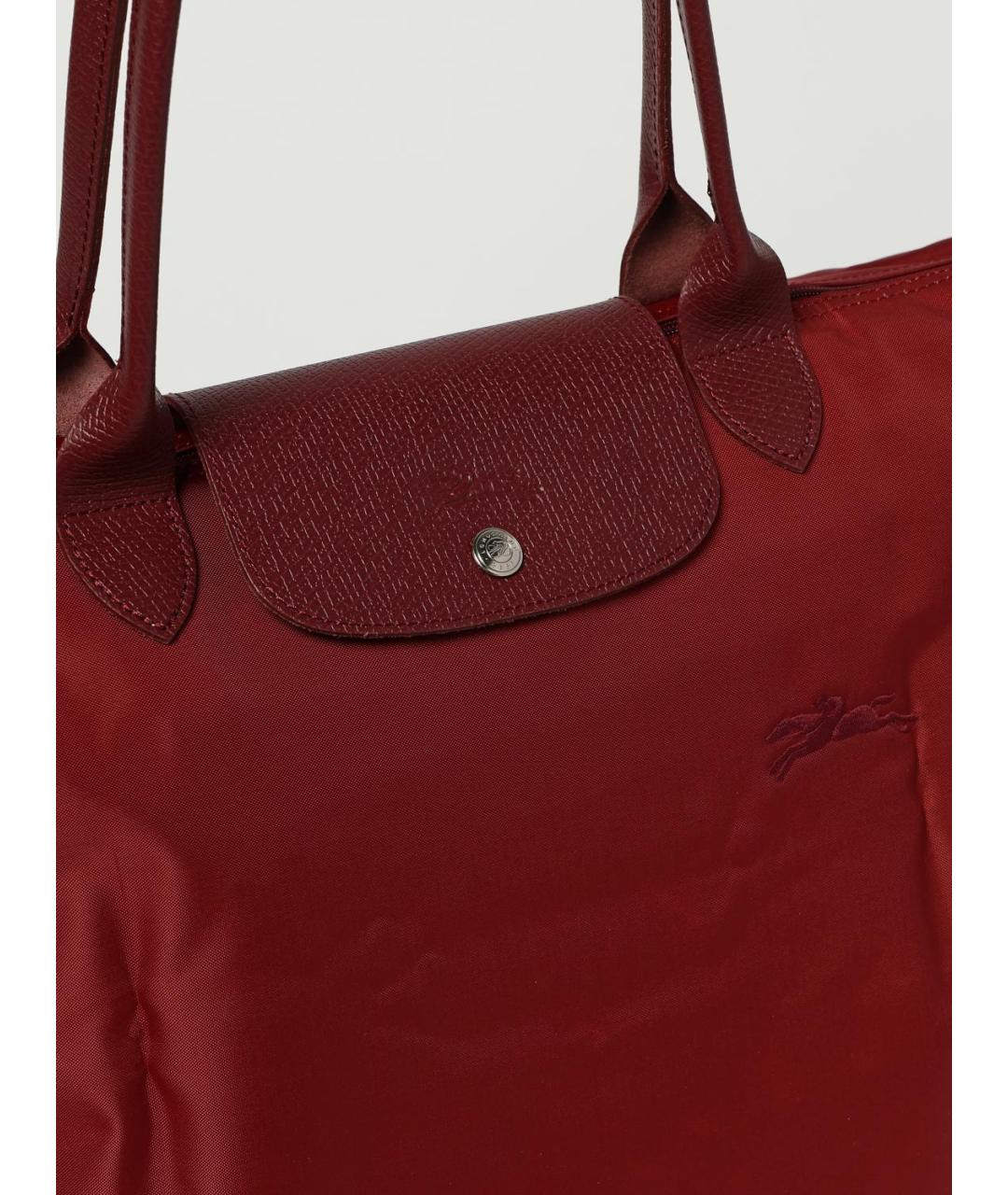 LONGCHAMP Красная тканевая сумка тоут, фото 3