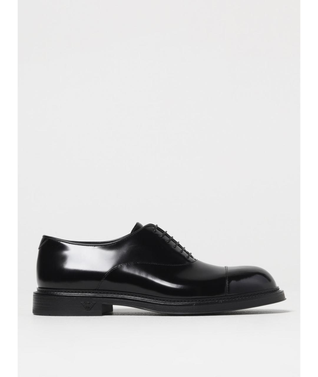 EMPORIO ARMANI Черные кожаные туфли, фото 4