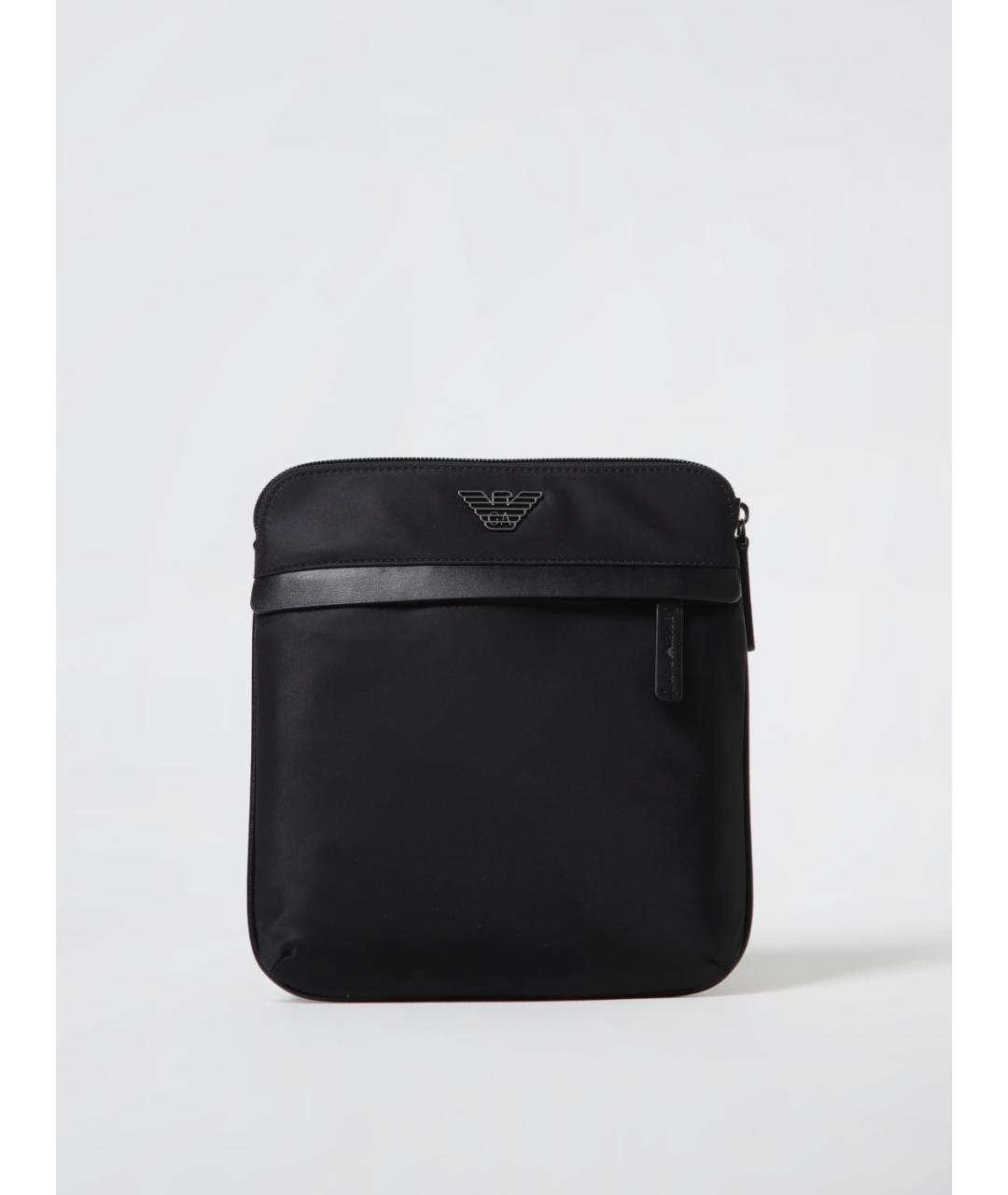 EMPORIO ARMANI Черная синтетическая сумка на плечо, фото 4