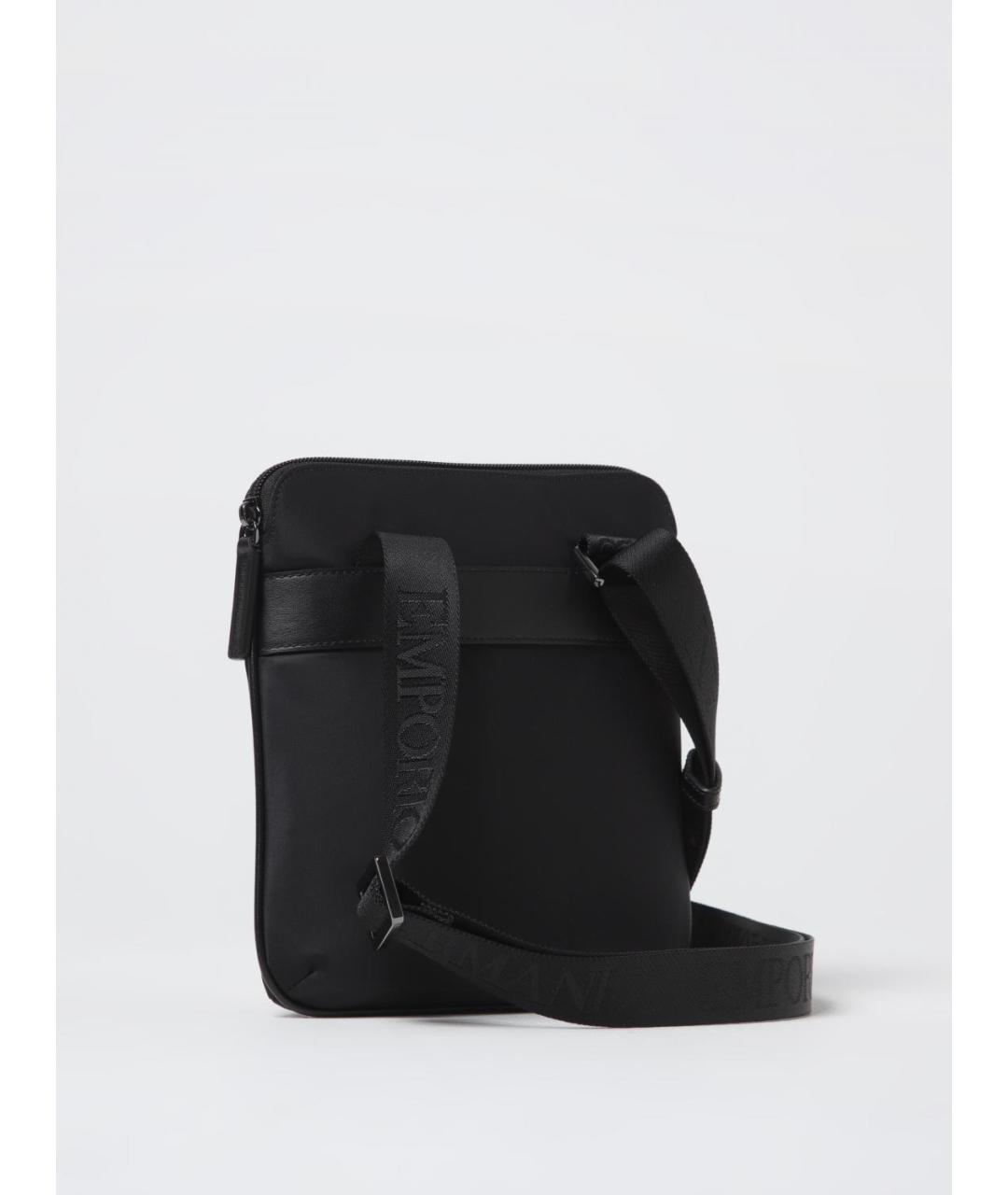 EMPORIO ARMANI Черная синтетическая сумка на плечо, фото 2