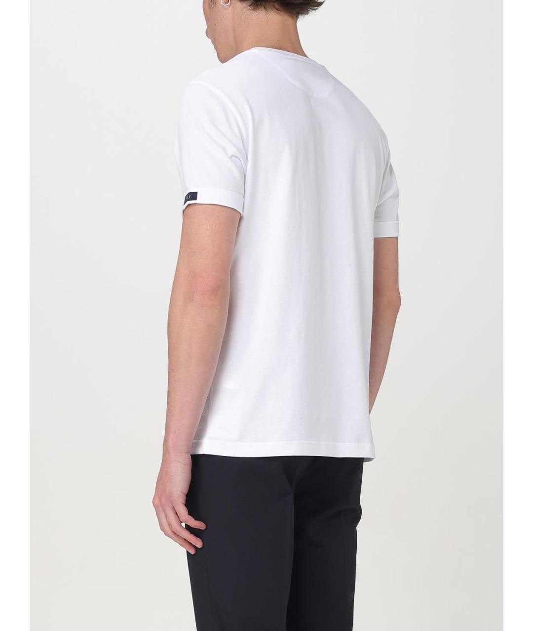 FAY Белая хлопковая футболка, фото 2