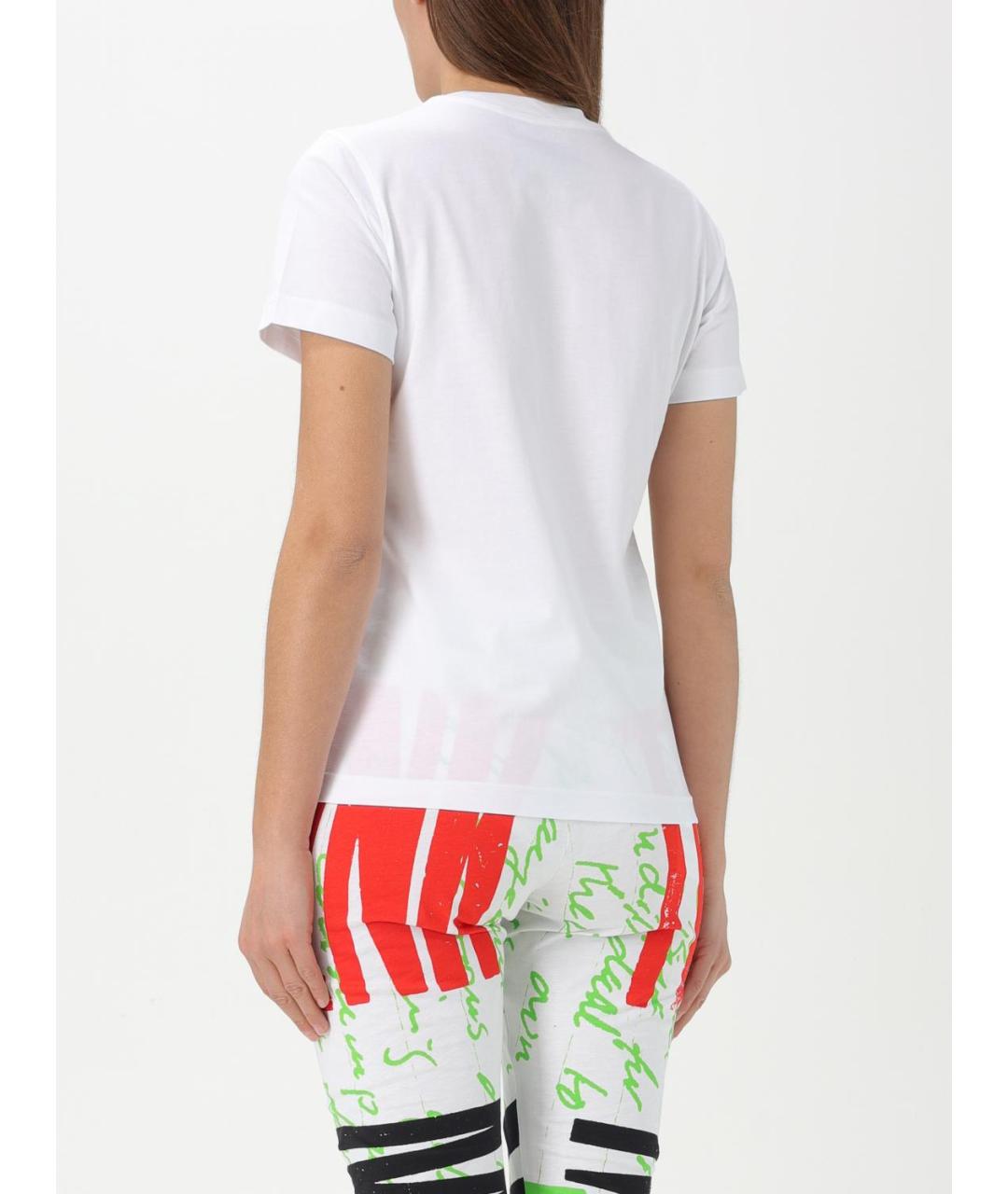 MOSCHINO Белая хлопковая футболка, фото 3