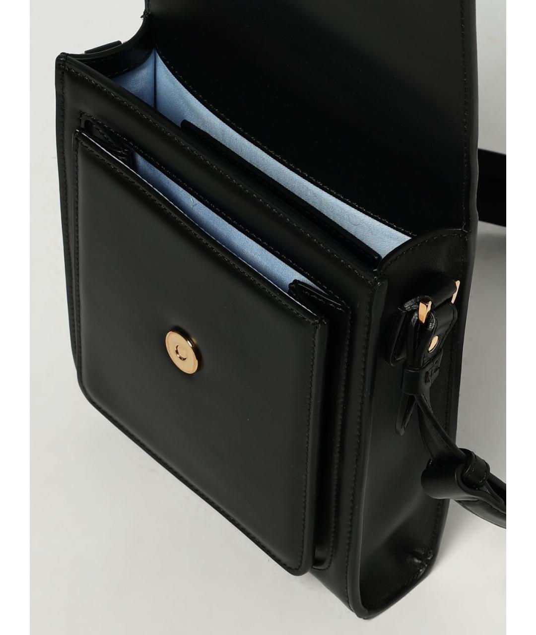 VERSACE Черная кожаная сумка на плечо, фото 6