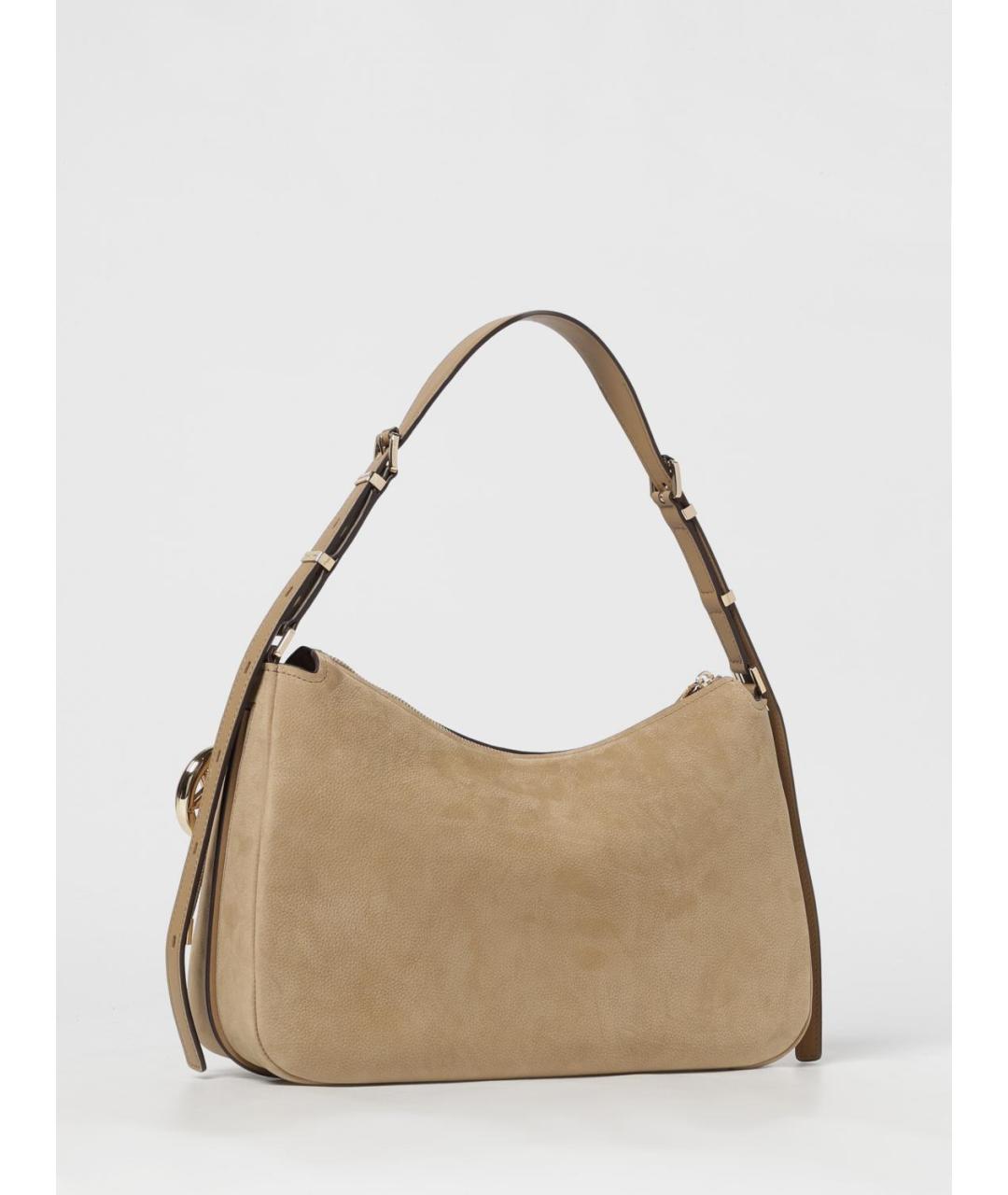 MICHAEL KORS Бежевая кожаная сумка через плечо, фото 2