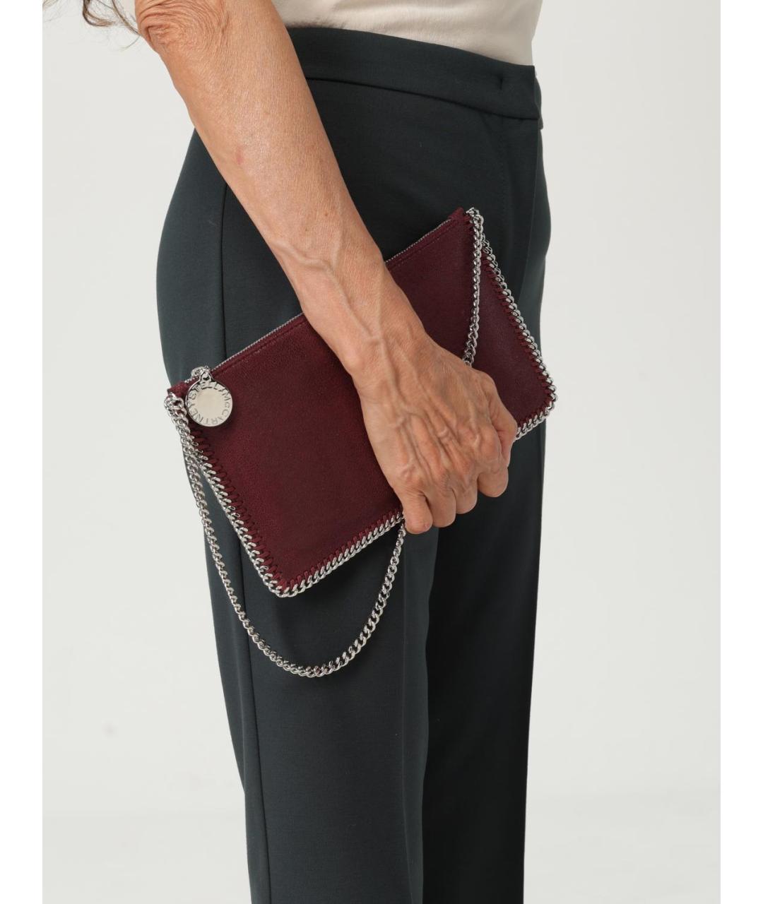 STELLA MCCARTNEY Бордовая сумка через плечо из искусственной кожи, фото 2