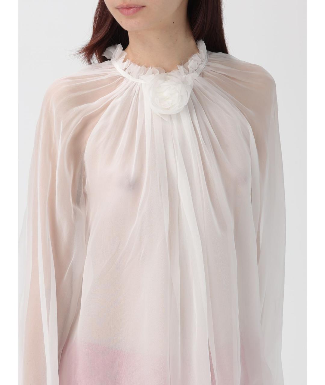 ALBERTA FERRETTI Белая шелковая блузы, фото 5