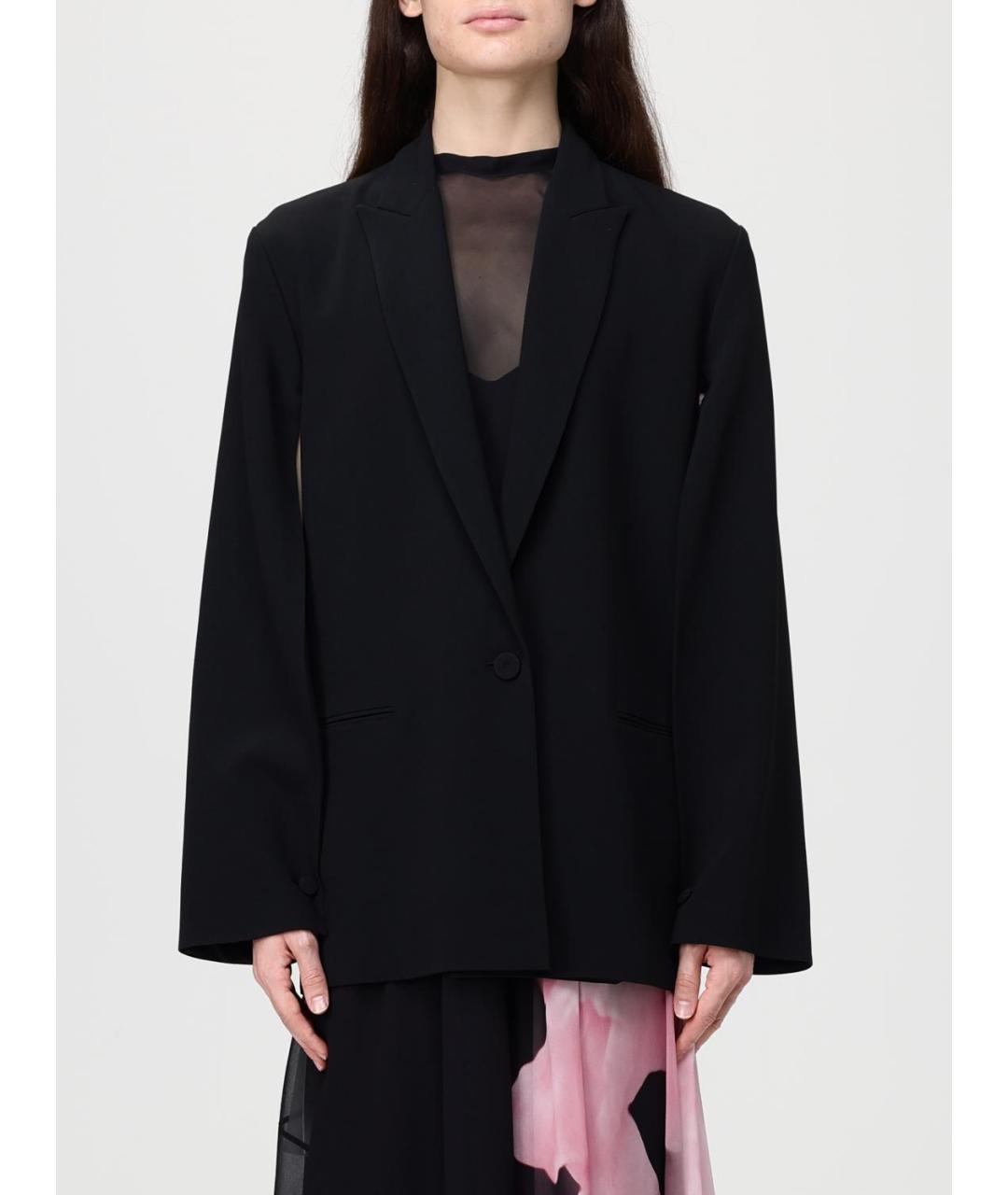 ALBERTA FERRETTI Черный вискозный жакет/пиджак, фото 2