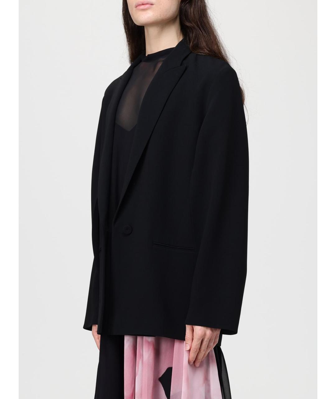 ALBERTA FERRETTI Черный вискозный жакет/пиджак, фото 5