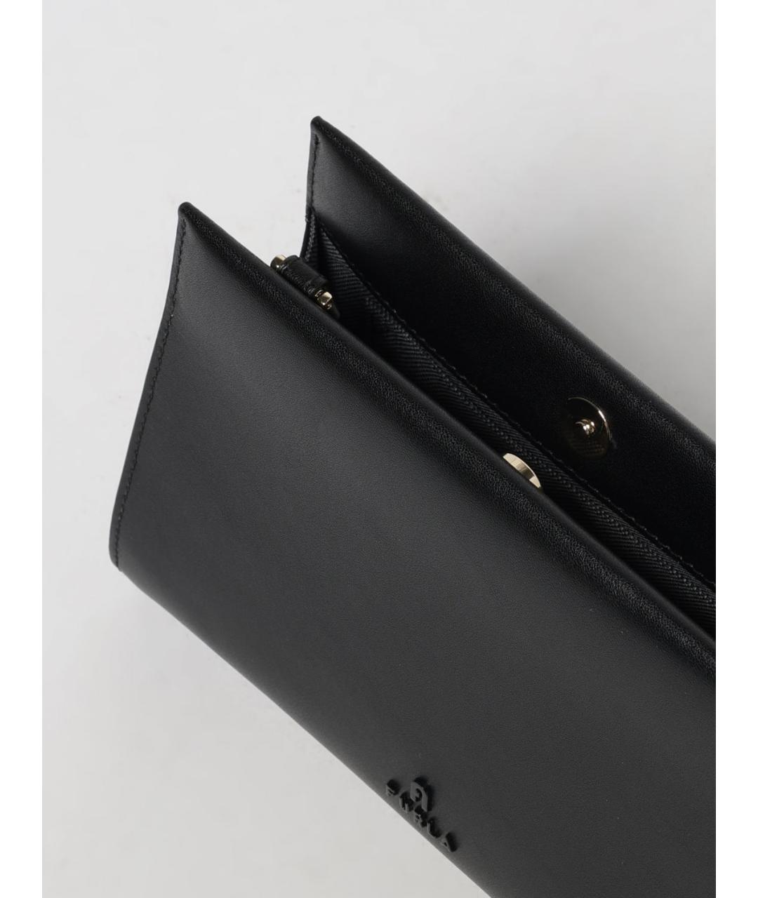 FURLA Черная кожаная сумка через плечо, фото 3