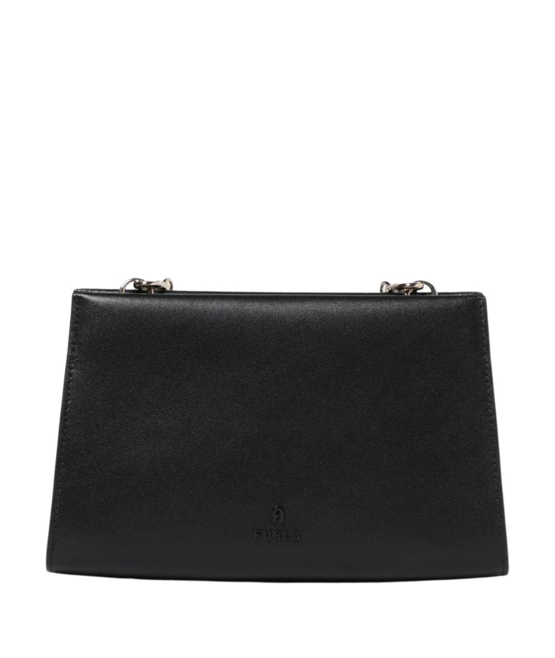 FURLA Черная кожаная сумка через плечо, фото 1