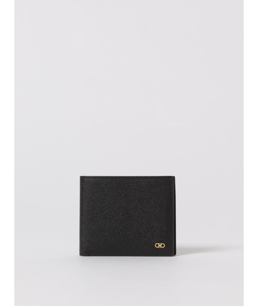 FERRAGAMO Черный кожаный кошелек, фото 4