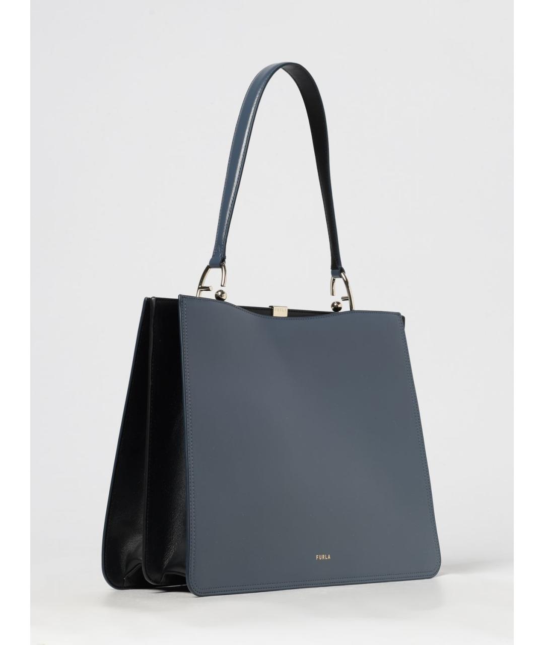 FURLA Серая кожаная сумка через плечо, фото 2