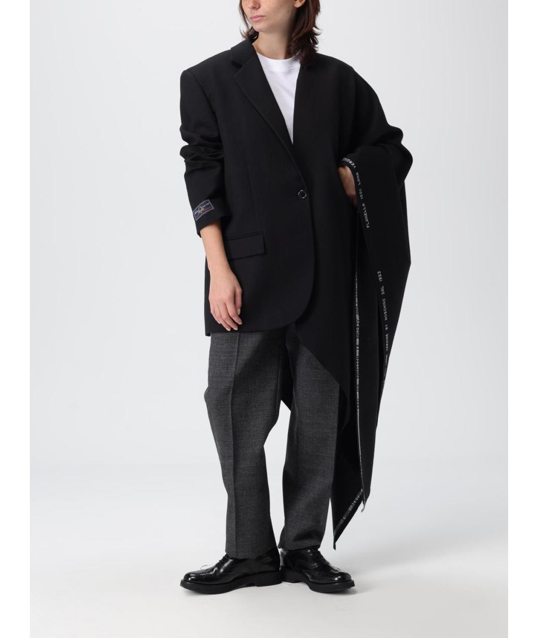 MOSCHINO Черный шерстяной жакет/пиджак, фото 2