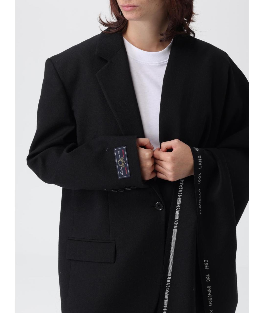 MOSCHINO Черный шерстяной жакет/пиджак, фото 5