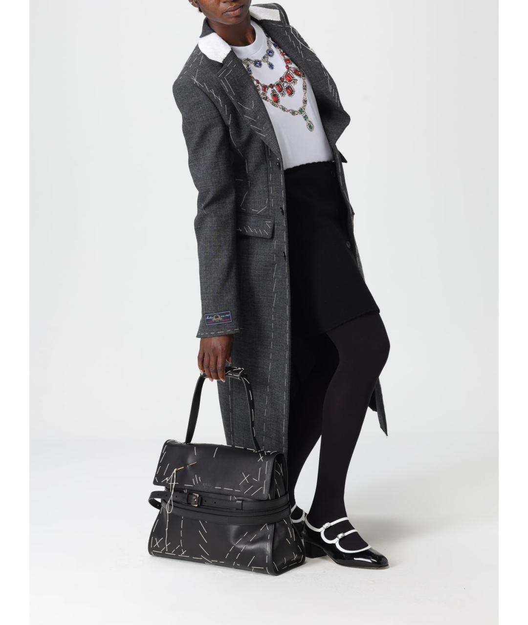 MOSCHINO Серое шерстяное пальто, фото 3