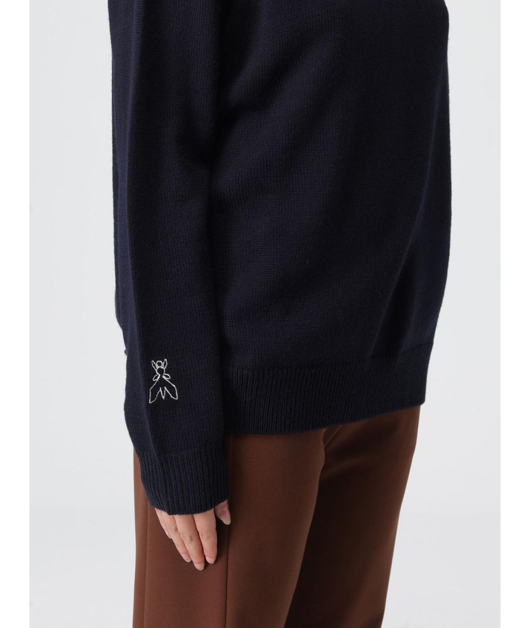 PATRIZIA PEPE Синий шерстяной джемпер / свитер, фото 3